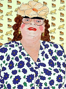Marion in her later years  painting by Marc Simmons