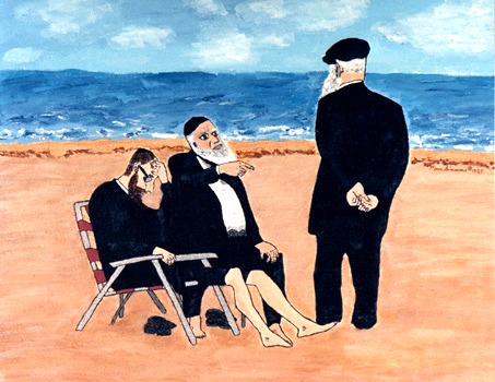 Hasidim at the Beach