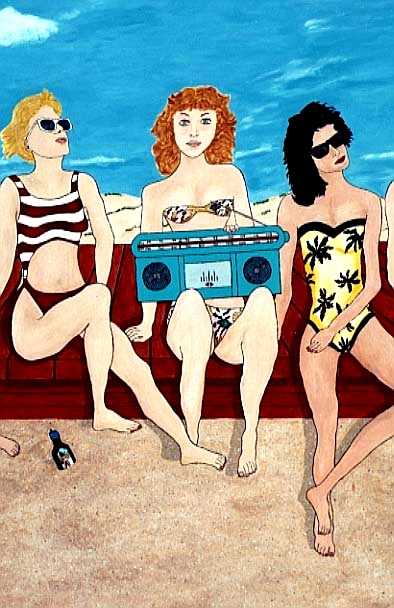 Girls on the Beach:Three Censored Girls in the Middle