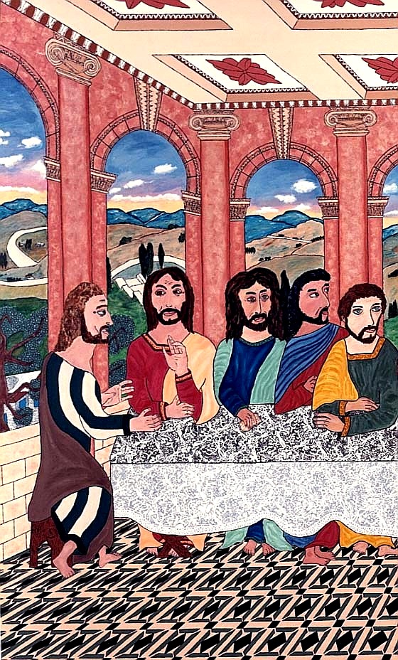 the left side of The Last Supper
